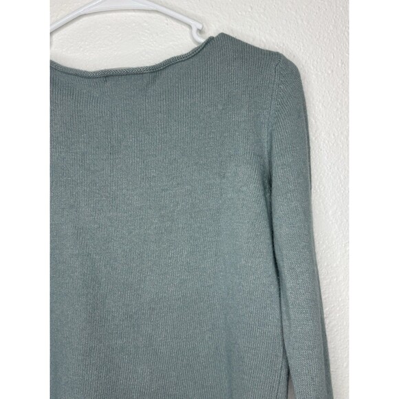 Benedetta B Merino Wool Cashmere Blend Blue Sweater Polkadot Size Medium $148 - Picture 9 of 16
